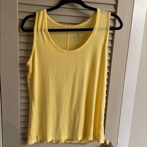 G by Giuliana Yellow Sleeveless Tank Top